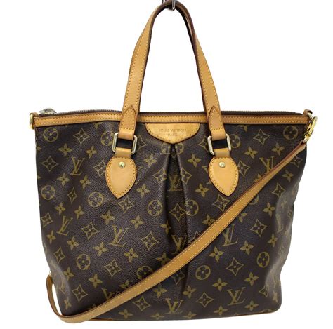 Authentic Louis Vuitton Monogram Palermo PM 2Way Hand Bag 